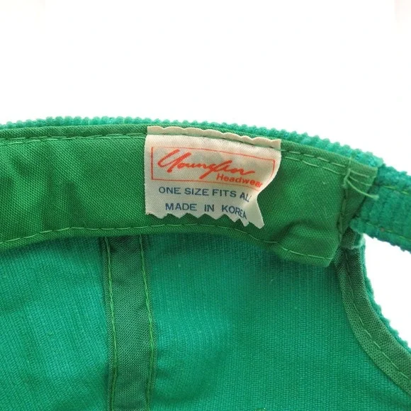 Special Export Young-An‎ Hat Cap Strap Back Green Corduroy Otto Rope Vintage - Picture 11 of 13
